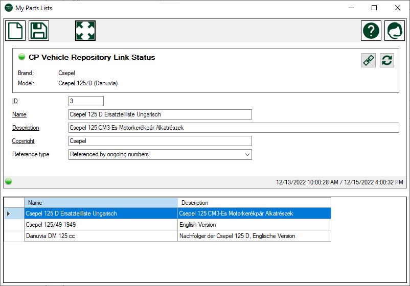 parts lists management